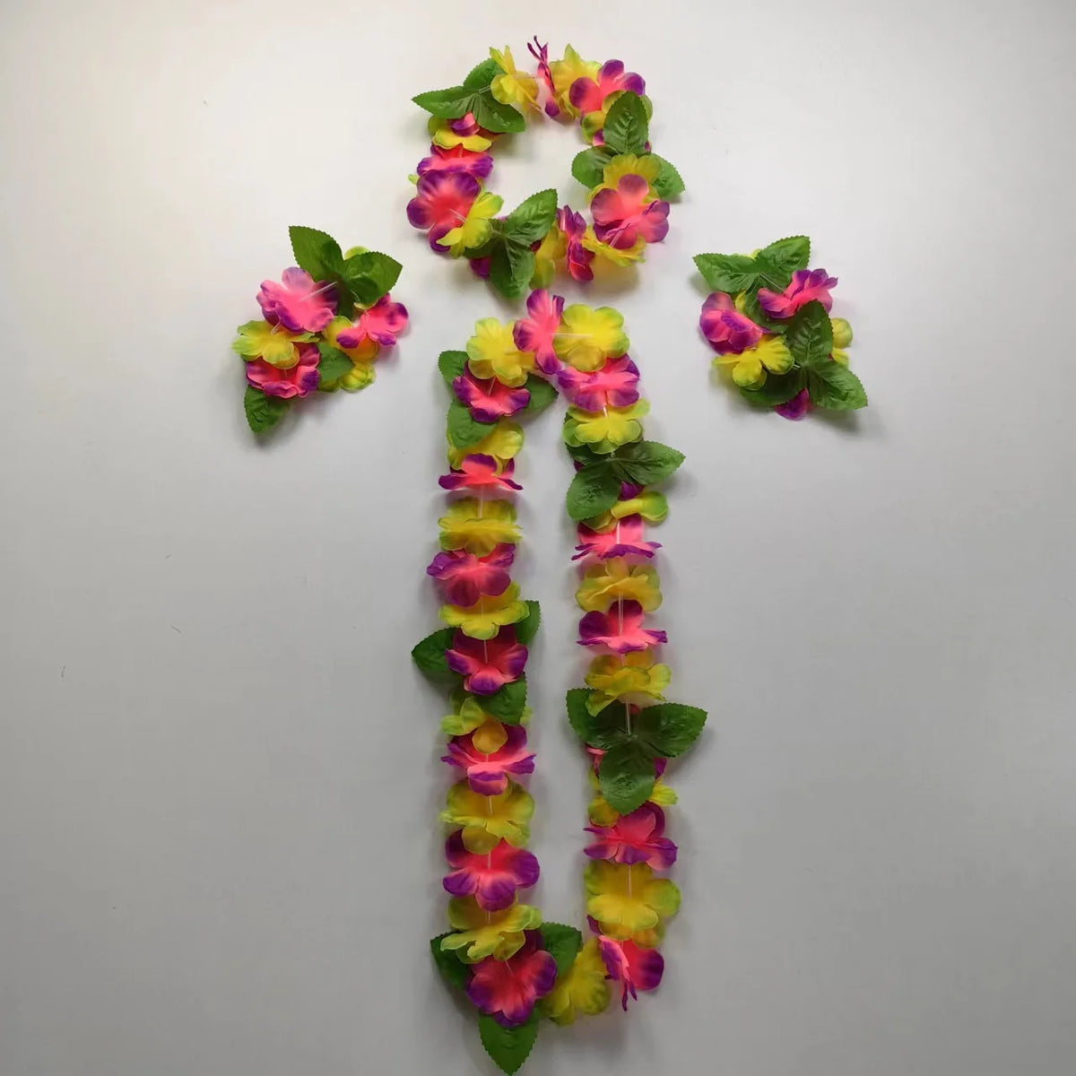 guirlande fleurs artificielles rose jaune vert festives mariage décoration anniversaire simple festive