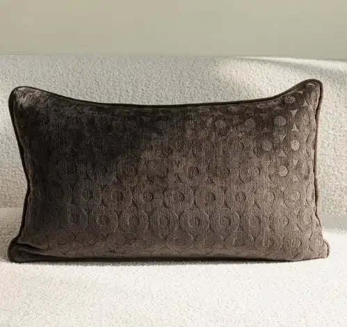 housse coussin décorative élégante marron motif géométrique moderne 100 polyester 45x45cm sofa