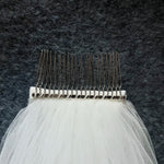 voile mariée dentelle blanche motifs floraux paillettes clips métalliques tulle doux classique off white