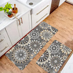 tapis cuisine moderne motif fleurs texturé polyester antidérapant lavable intérieur extérieur
