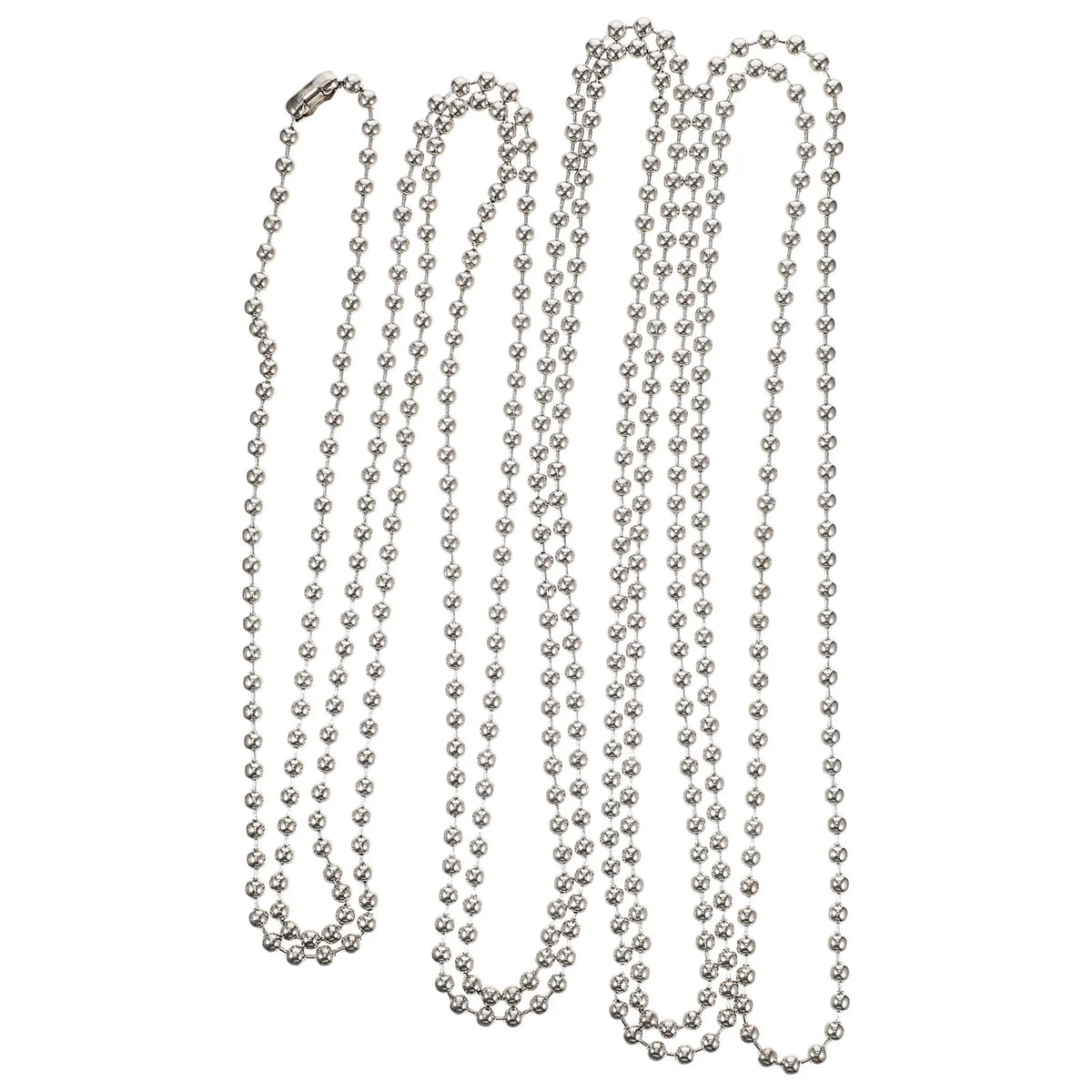 chaîne métal argent rondes uniformes opacité classique chain repair extension replacement