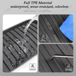 tapis coffre noir rayures horizontales clips modernes imperméable résistant intempéries tpe tapis