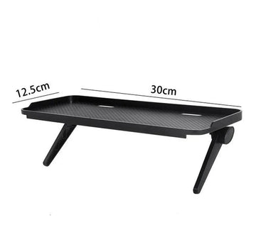 support multifonctionnel étagère réglable noir blanc rangement ordinateur moniteur télécommande câbles moderne minimaliste