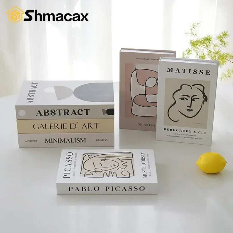 décoration intérieure moderne livre abstrait minimaliste table basse chambre coucherportrait floralitures