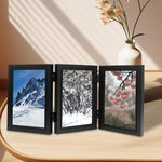 cadre photo pliable bois moderne triple fold accrochable table verticale decoration