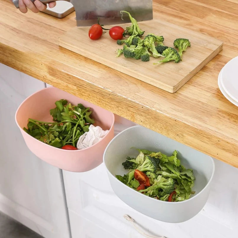 bacs rangement moderne bleu orange vert rose gris adhésif plastique kitchen organizer minimalist.storageContainers