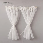 rideaux blancs fleurés dentelle vintage opaques transparents animaux nature maison poupée romantique