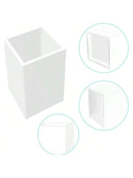 boîte rangement pinceaux maquillage acrylique noire blanche moderne