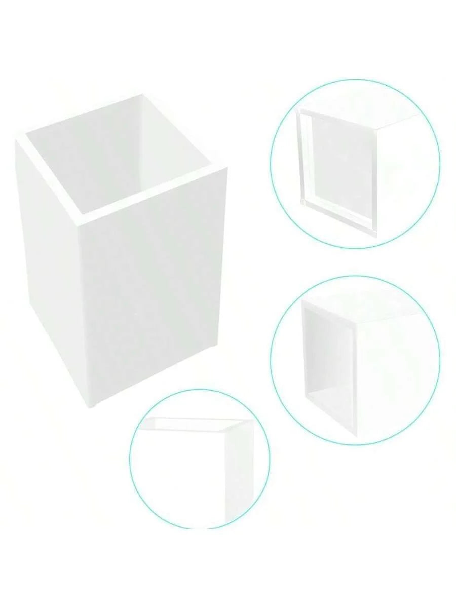 boîte rangement pinceaux maquillage acrylique noire blanche moderne