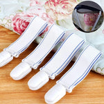 attaches élastiques tissu blanc bleu clips utilitaires rideaux draps rangement maison ordinaire longueur ajustable