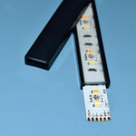 tube silicone noir transparent ruban led ws2811 ws2812 protection étanche adhésif