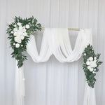 arche décoration mariage rose blanche vert eucalyptus romantique intérieurextérieur 90x55cm 75x30cm