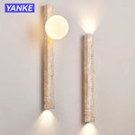 applique murale moderne minimaliste led beige blanc texture marbrée éclairage quotidien fixée mur deux