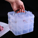 boîte rangement transparente moderne compartiments bijoux ornement colliers bagues boucles oreilles pratique