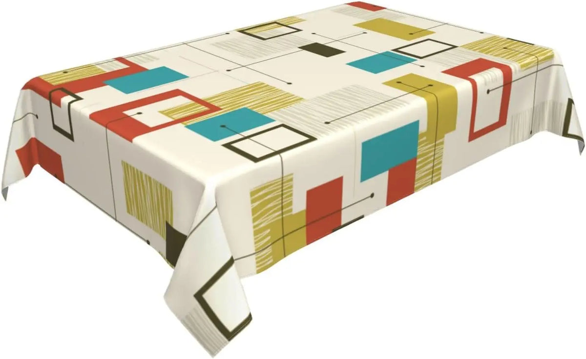 nappe table géométrique moderne polygone colorée réutilisable polyester maison festive