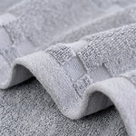 serviette bain coton carreaux gris moderne séchage rapide 70x140cm pliable toilette absorption efficace lavable