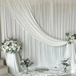 rideau blanc doux moderne tissu jersey polyester élasthanne haute absorption 170cm large 1000cm 1200cm