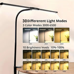 lampe led noir blanc contemporaine clip fixe modes luminosité étude lecture
