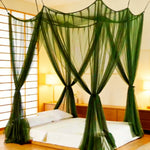 rideau lit anti moustiques vert olive maille fine semi transparent moderne adhésifs queen king