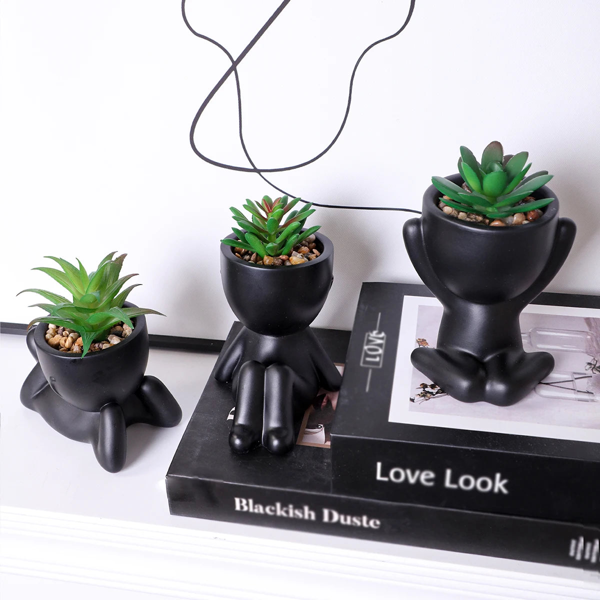 plantes artificielles aloe vera pots personnages miniature extérieur decoration maison moderne minimaliste