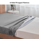 housse matelas imperméable antiacariens gris uni moderne fermeture glissiere 120x200cm polyester