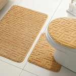 tapis bain moderne beige motif feuilles respectueux environnement adhésif doux salon chambre