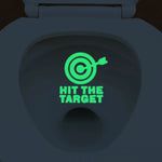 sticker urinoir blanc cible verte hit target lumineux salle bain décoration moderne pvc