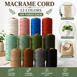 corde macramé coton nylon blanc rose bleu rouge vert marron gris colorées torsadé