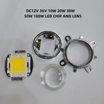 lentilles led blanc jaune chip carré moderne 20w 30w 50w 100w 32v 4500k 3500k