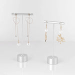présentoir bijoux moderne or argent coeurs étoiles boucles oreilles élégant tringles fixations inclusées