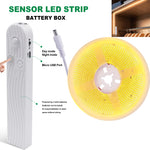 ruban led coob 320 ledm détecteur mouvement batterie adhésif blanc moderne 3000k 6500k 50000h