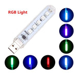 lampe led rechargeable transparente moderne adhésif prise usb 24led 2492000lm rgb veilleuse