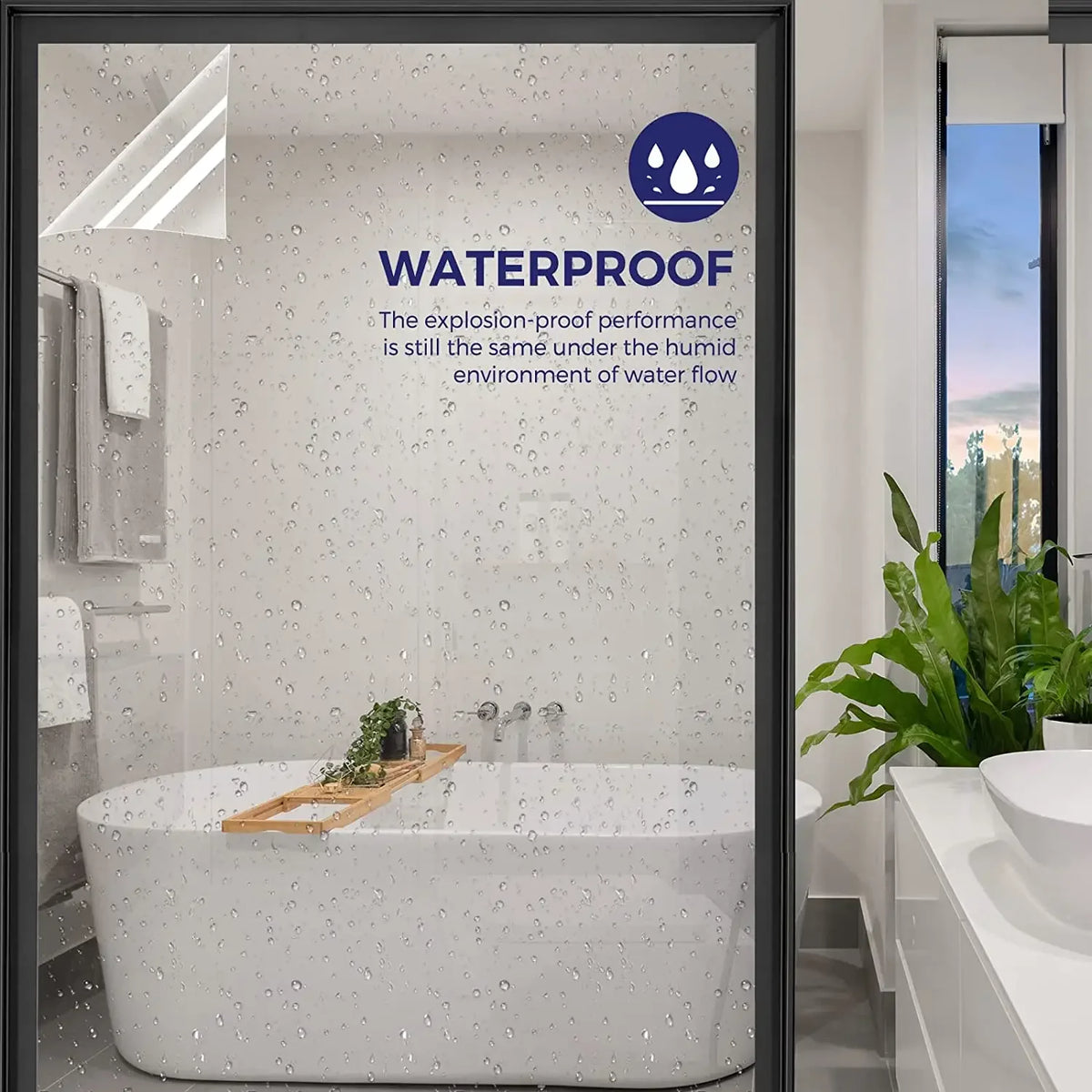 film sécurité fenêtre transparent rayures noires adhésif protection uv moderne explosion isolation thermique
