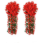 guirlande fleurs artificielles violet blanc rose rouge jaune modernes décoration mariage anniversaire intérieur