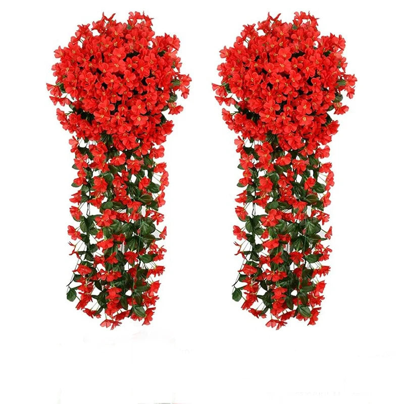 guirlande fleurs artificielles violet blanc rose rouge jaune modernes décoration mariage anniversaire intérieur