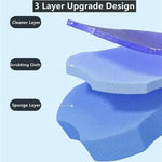 recharges jetables brosses toilette mousse couches bleu violet vert texture ondulée moderne 24 pièces