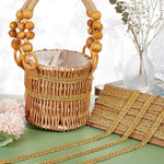 ruban decoratif doré rayures horizontales texture tissée classique élégant adhésif 15mm largeur opacité ciseaux