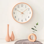 horloge murale moderne minimaliste bois blanc beige chambre salon