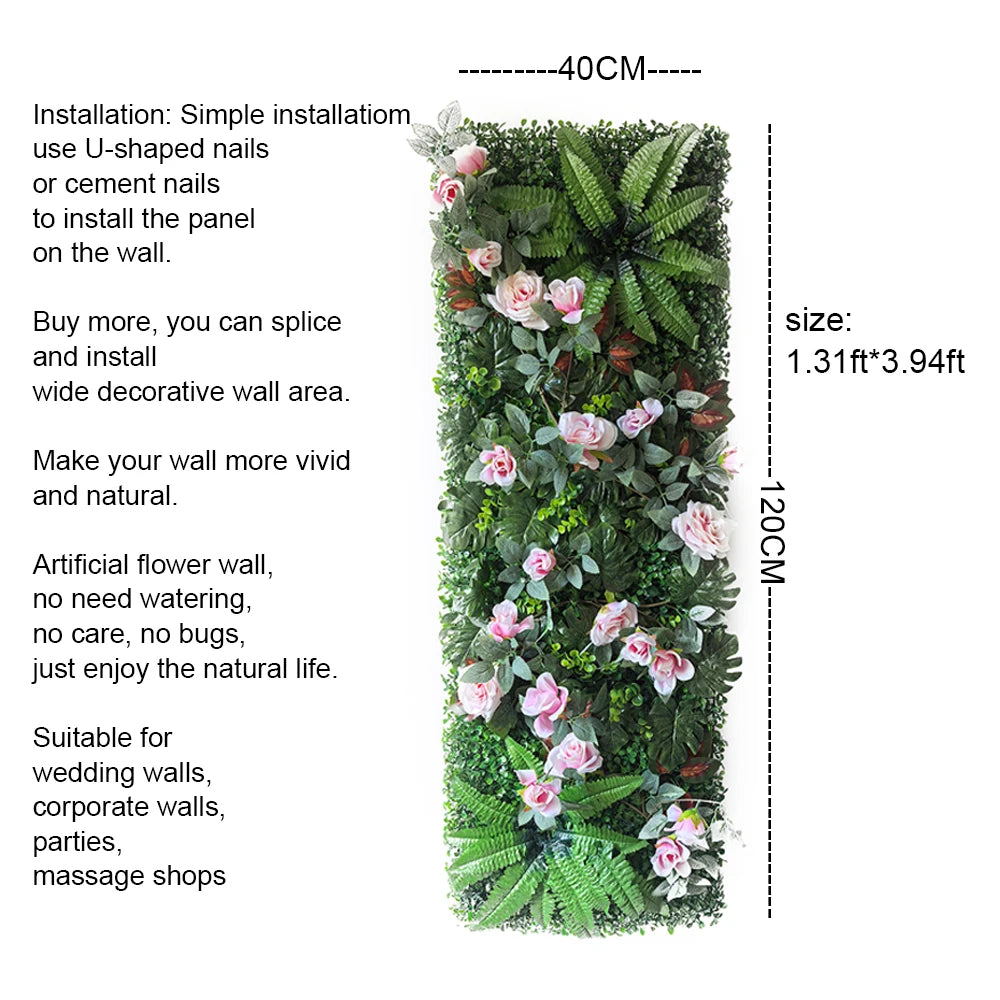 mur végétal artificiel feuillage dense plante décorative jardin extérieur intérieur décoration murale moderne vert