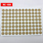 autocollants marron doré vis décoration tiroir meuble bois texture points circulaires résistants eau 96pcs
