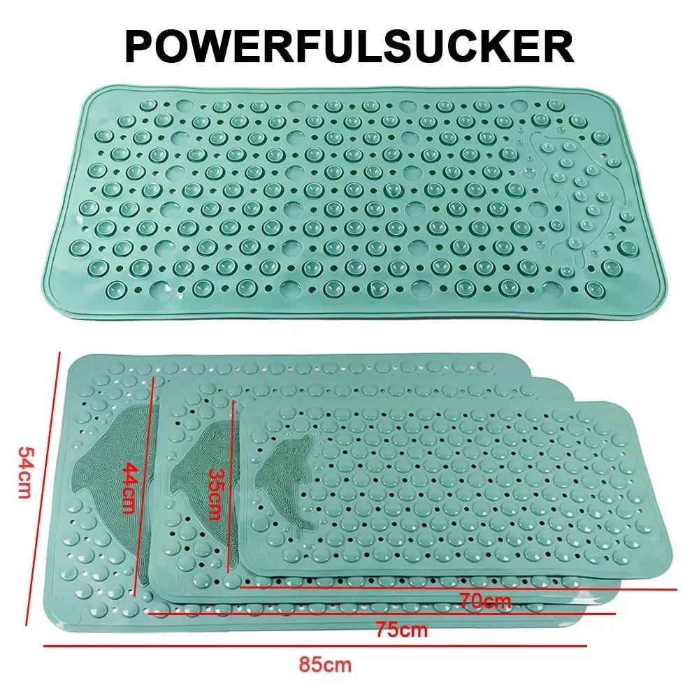 tapis bain anti dérapant moderne vert motif requin suction puissante salle bain respectueux environnement