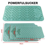 tapis bain anti dérapant moderne vert motif requin suction puissante salle bain respectueux environnement