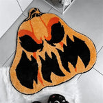 tapis halloween citrouille fantôme crâne toile d'araignée orange noir blanc maison fantaisie extérieur prière