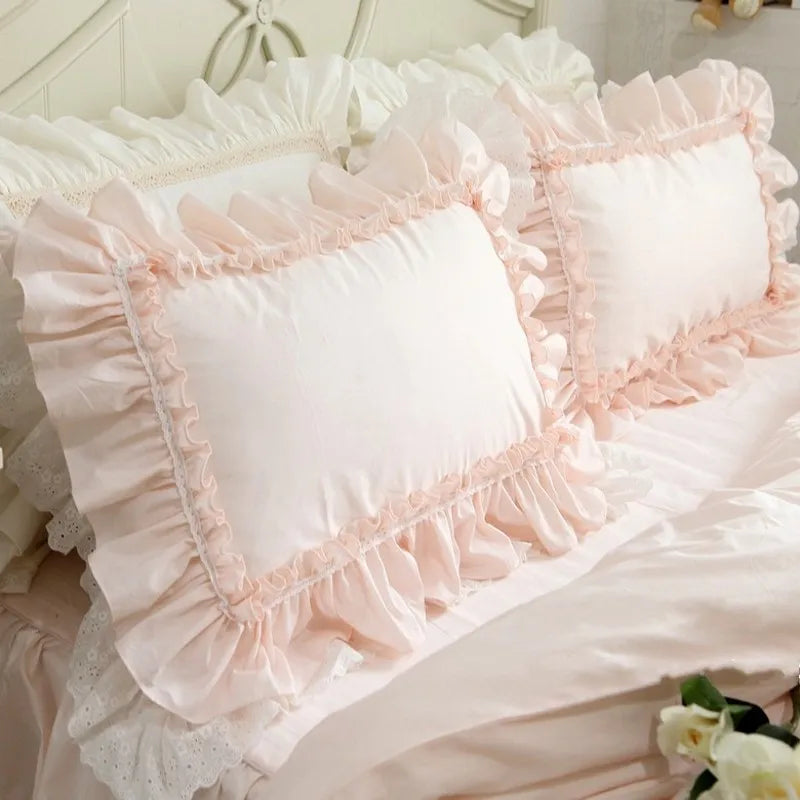 Texture du coton 100% de la parure de lit rose