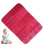 tapis pliable imperméable rouge bleu ronds concentriques moderne bain plage pique nique portable