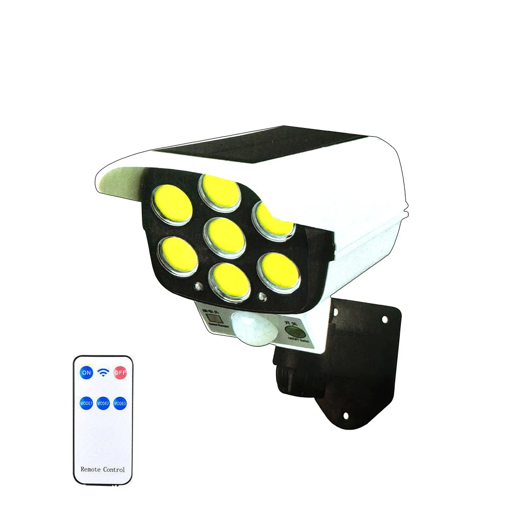 lampe solaire rue moderne blanc noir ip65 led 77 coB motion sensor auto allumage