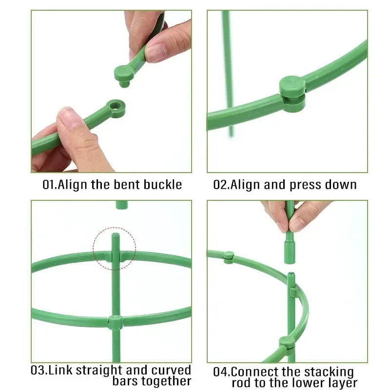 support plantes vert clips moderne arrangement fleurs tige fixation jardinextérieur
