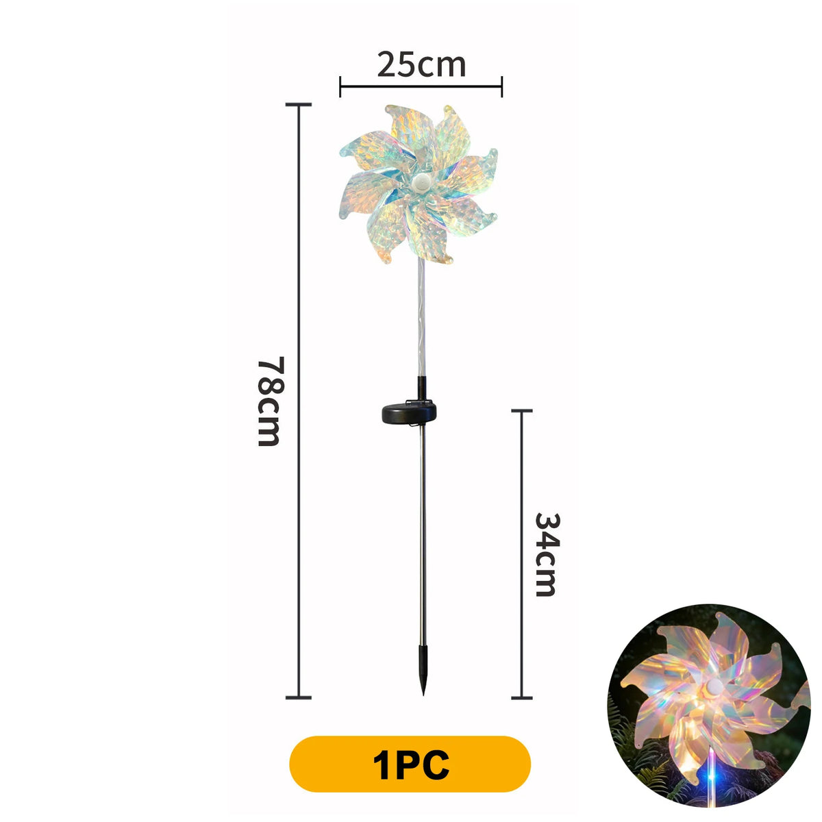 lumière solaire multicolore moulin vent moderne patio extérieur led changeante couleur