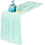 nappe table paillette scintillante sirène fête anniversaire baby shower violet rose festive