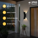 applique murale led blanc noir contemporaine ip65 2492000lm adhésif dual up down
